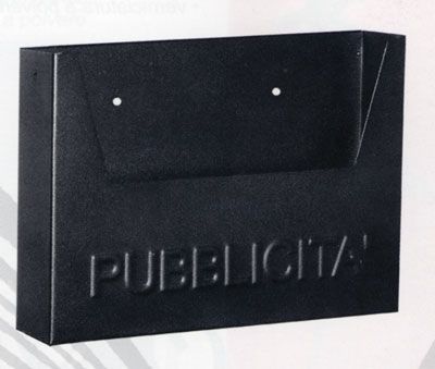 Cassetta pubblicità ferro battuto antracite mis.mm. 340x250