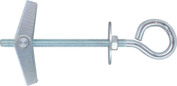 Tassello ad ancora con occhiolo chiuso.filetto m4, foro12, pz.50.