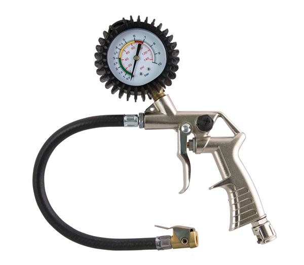 Pistola gonfiaggio con manometro nichelata.Attacco 11/A modello:25/D