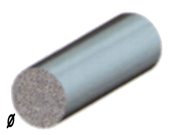 Profilo alluminio cromato h.2 tondo pieno d.8 argento brillante