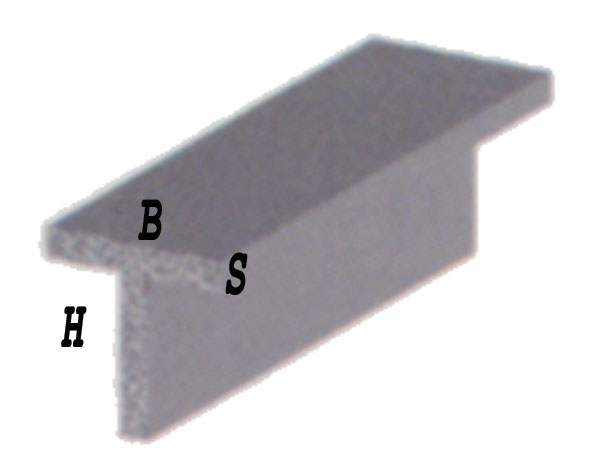 Profilo in alluminio cromato a T h.2mt mis.15x15x1,5 argento brillante