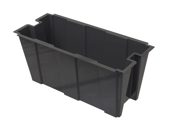 Fioriera interna per separe colore nero cm.79x35x37h Capacità: 63 lt.