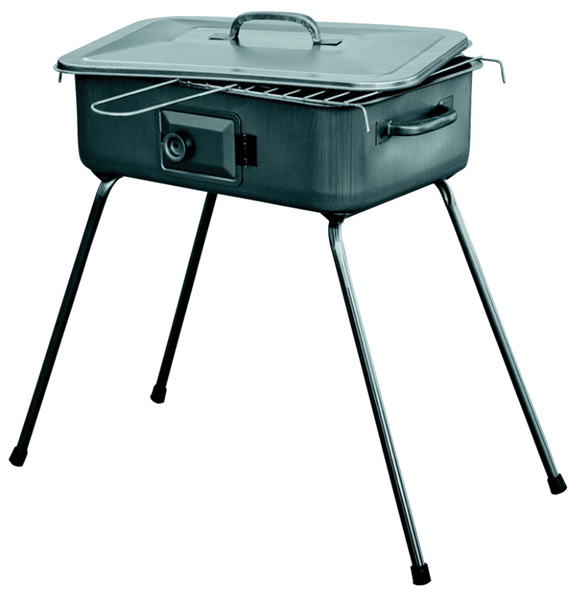 Barbecue pic-nic chiudibile cm. 37x27x65h con griglia e coperchio