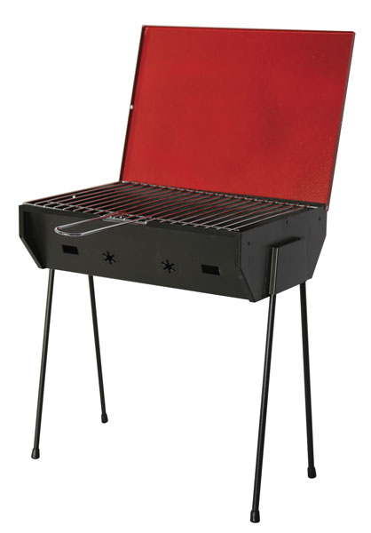 Barbecue valigetta camping cm.40x30x72h coperchio e griglia inclusi