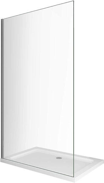 Box doccia in vetro sabbiato-frost parete fissa cm.78x190