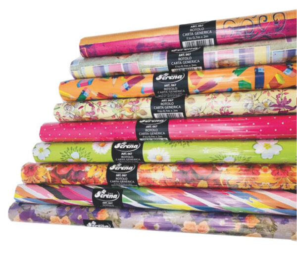 Carta regalo in rotolo da cm.200x70h fantasie assortite