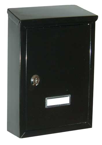 Cassetta lettere Prima in acciaio verniciato colore nero cm.21x6,5x30h