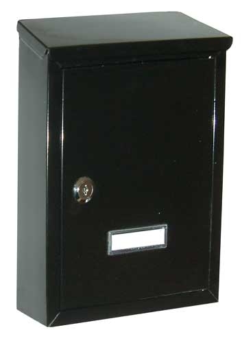 Cassetta Lettere Prima in acciaio verniciato nero cm.21x6,5x30h