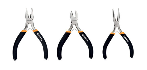 Set 3 mini pinze universale,becco lungo,trochese taglio laterale 115mm