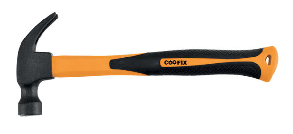 Martello americano acciaio forgiato, manico in fibra di vetro gr.450