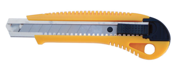 Cutter in plastica guida in metallo lame tranciabili da mm.18