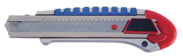 Cutter in metallo impugnatura in gomma lame tranciabili da mm.25