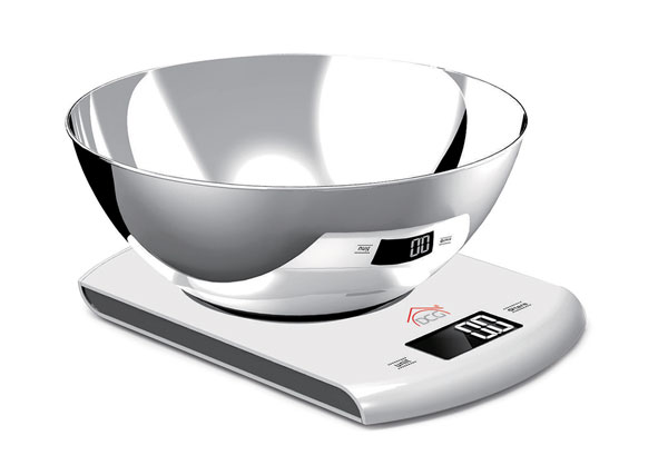 Bilancia Cucina Digitale Max 5Kg Ciotola Inox