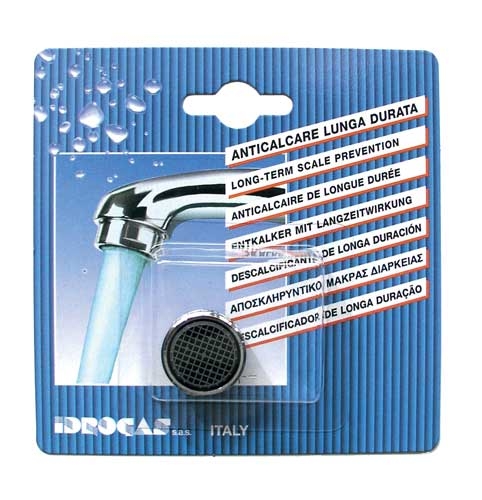 Aeratore cromato 24x1 maschio blister 8l/minuto