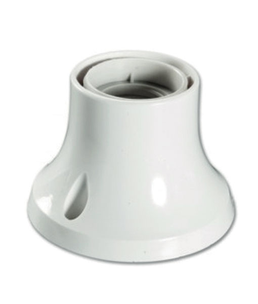 Portalampada da parete e27 base diritta colore bianco