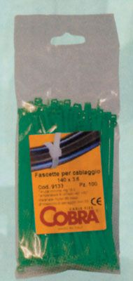 Fascette nylon verde in PA66 stabilizzato