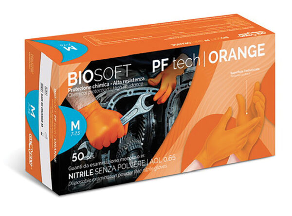 Guanti monouso in nitrile orange (pz.50) - immagine 2