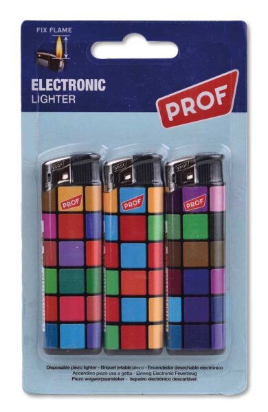 Accendino Prof Mix Colors (BL.3Pz)
