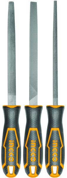 Set 3 lime per acciaio ingco