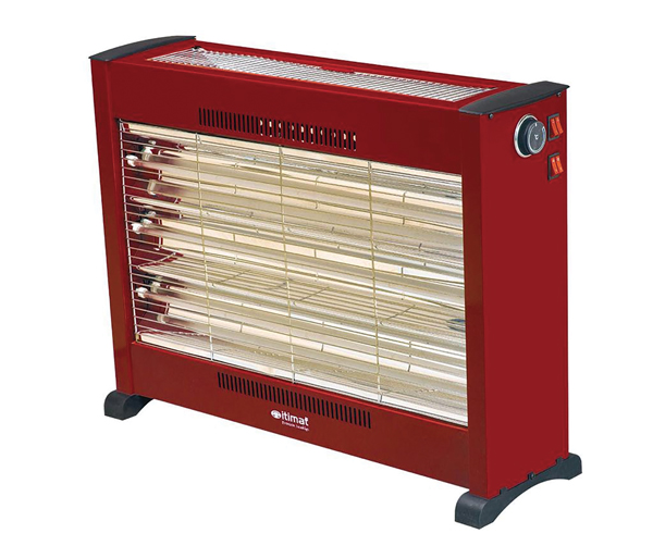 Stufa al quarzo ventilata 3 candele 3x600w