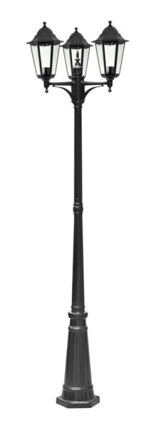 Lampioncino alluminio triplo nero