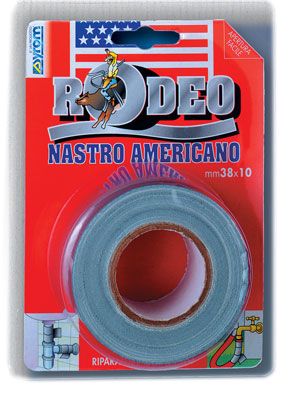 Nastro americano rodeo misura: 38 mm. x 10 m blu