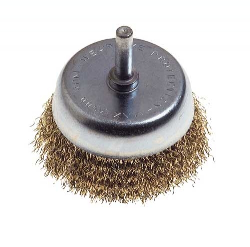 Spazzola a tazza con gambo 6mm