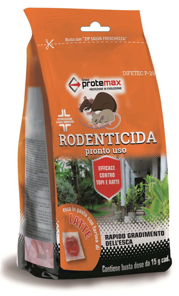 Rodenticida pasta rossa in bustine