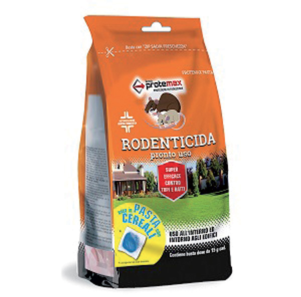 Rodenticida pasta blu in bustine