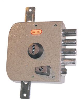 Serratura Triplice a pompa Potent (senza aste)