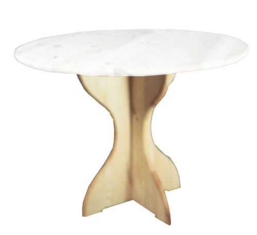 Gamba x in pino per tavoli 56x56x74h spessore 3,5