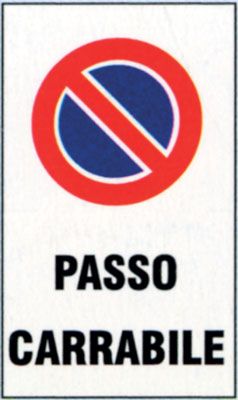 Targa 20x30 passo carrabile(pz.10)