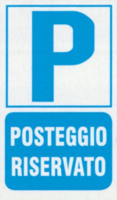 Targa 20x30 posteggio riservato (pezzi 10)