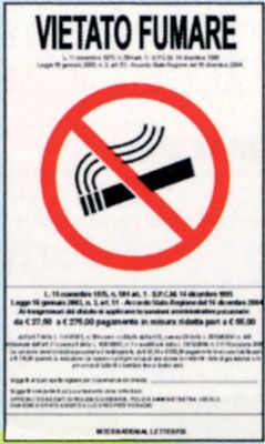 Targa 20x30 vietato fumare(pezzi 10)