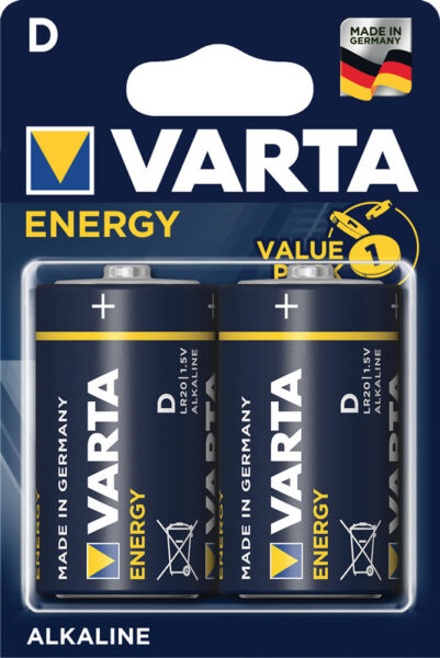 Varta Batteria Alkaline Energy Torcia D