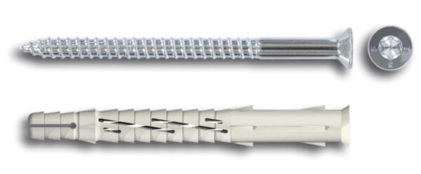 Tassello ancorante prolungato universale in nylon con vite TPS torx