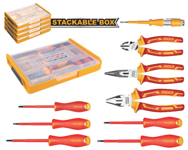 Set 9 utensili isolati c/vaschetta
