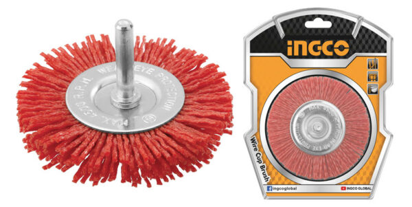 Spazzola circolare con filo in nylon, gambo 6,35mm