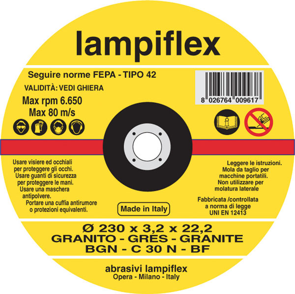 Dischi taglio Lampiflex gres-granito