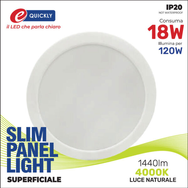 Faretto Slim Panel tondo superficiale - immagine 2