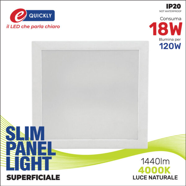 Faretto Slim Panel quadrato superficiale - immagine 2