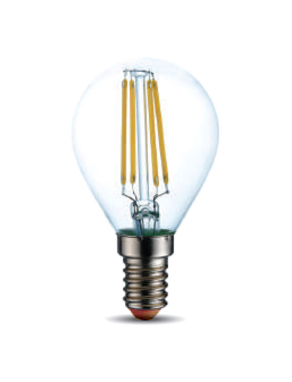 Lampada sfera P45 filamento LED E14