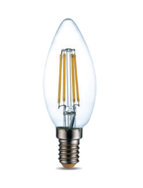 Lampada candela C35 filamento LED E14