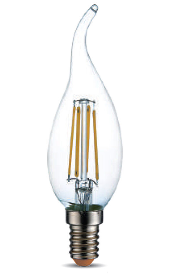 Lampada colpo di vento CT35 filamento LED E14