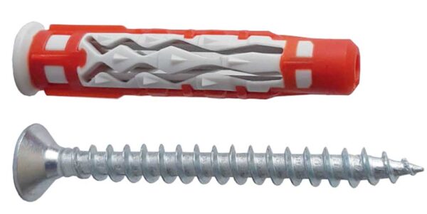 Tasselli nylon duofix mm6 + viti + barattolo promo 50 pz