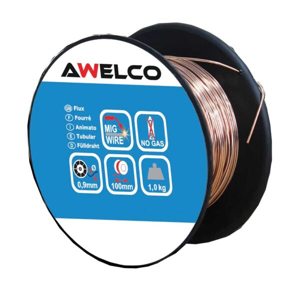 Filo Flux animato no gas per saldatura Awelco 0,9 mm 1 Kg blister