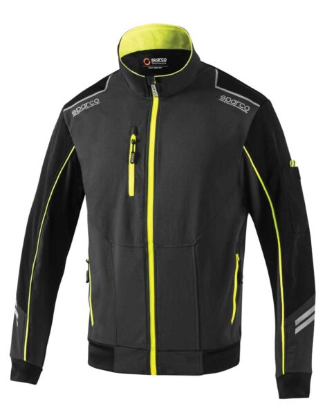 Giacca antivento Light Shell Sparco grigio-giallo fluo