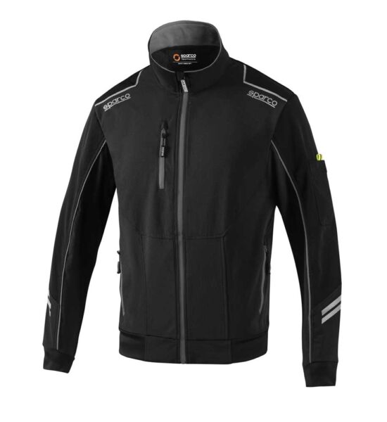 Giacca antivento Light Shell Sparco nero-grigio fluo