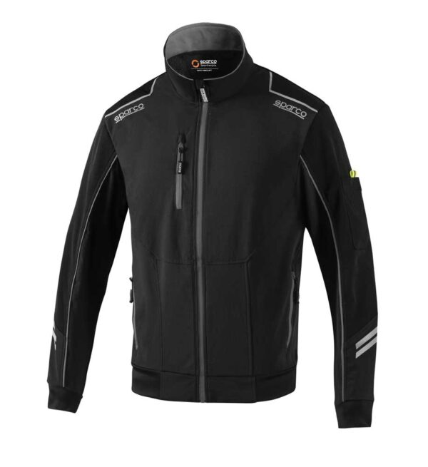 Giacca antivento Light Shell Sparco nero-grigio fluo