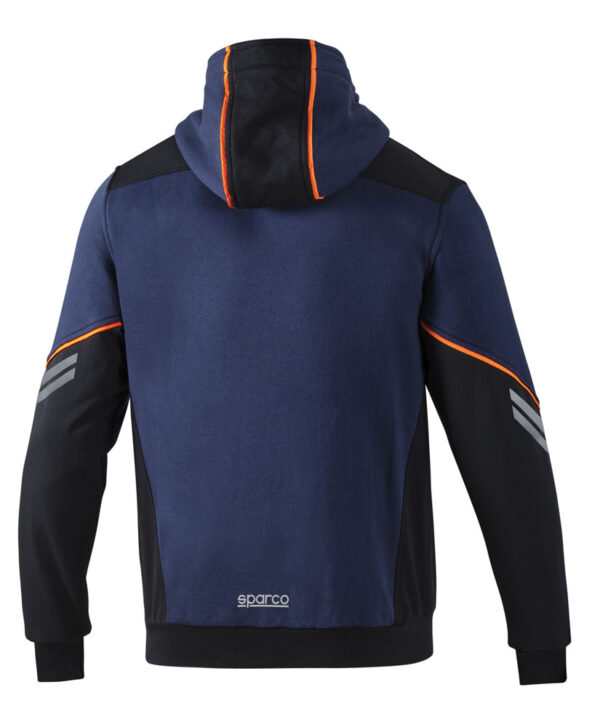 Felpa con cappuccio Tech Hooded Sparco blu-arancio fluo - immagine 2